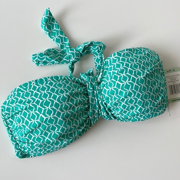 NWT (8) JADE JONES NEW YORK bandeau halter silicone pad non slip bikini top - Picture 7 of 11